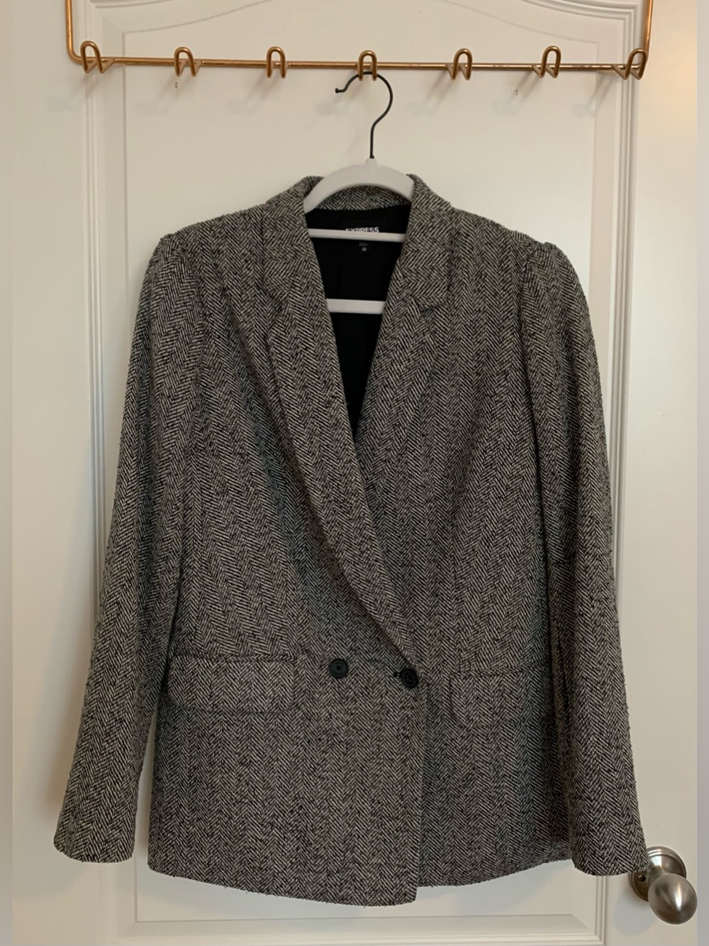 Express Wool Blend Herringbone Blazer